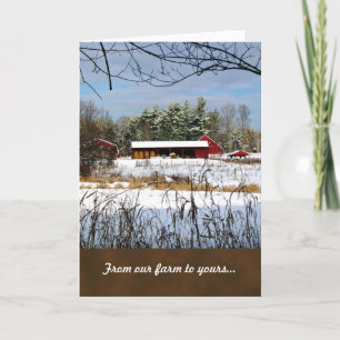 Cartes de voeux de Noël de la ferme Red Barn