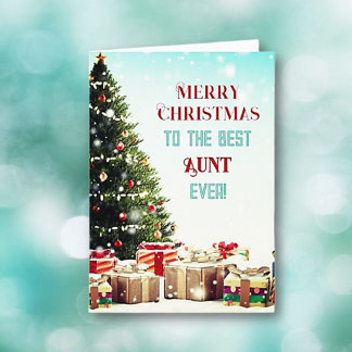 Cartes de vœux de Noël de la meilleure tante !