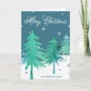 Cartes de voeux de Noël de scène d'hiver