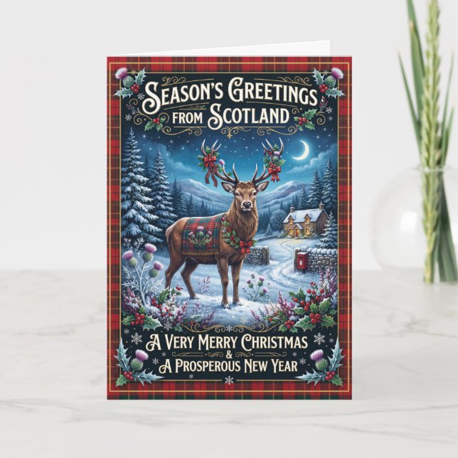 Cartes de vœux de Noël d'Écosse (Devant)