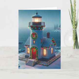 Cartes de vœux de Noël du phare de Noël