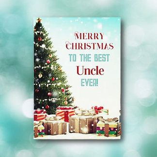 Cartes de vœux de Noël Meilleur Oncle !