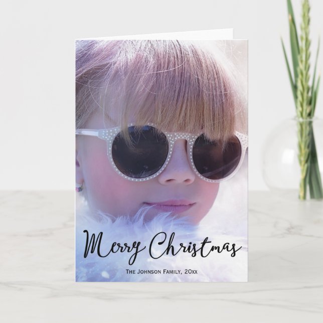 Cartes de voeux de Noël photo personnalisées (Devant)