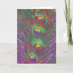 Cartes de voeux de Noël Tinsel Peacock