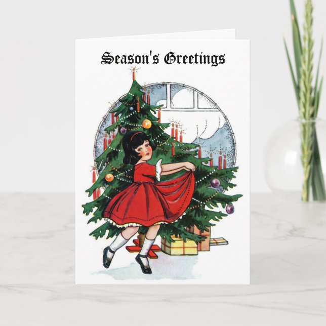 Cartes de vœux de Noël vintage (Devant)