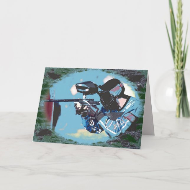 Cartes de voeux de Paintball (Devant)