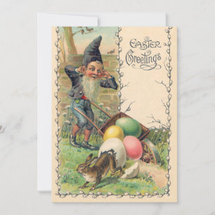 Cartes de vœux de Pâques victoriennes vintage avec