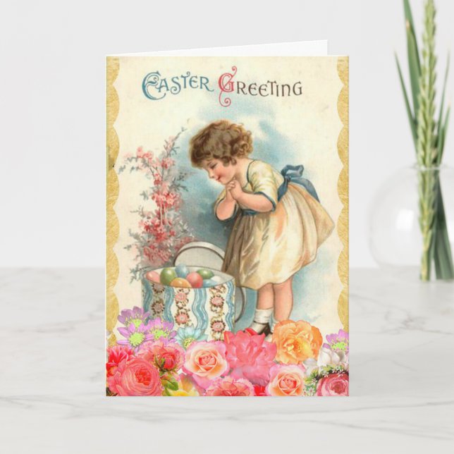 Cartes de vœux de Pâques vintage (Devant)