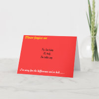 Cartes de vœux de pardon