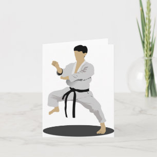 Cartes de vœux de pose de karaté