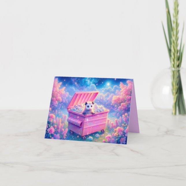 Cartes de vœux de Possum Panda Trash (Devant)