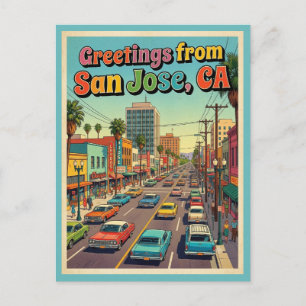 Cartes de vœux de San Jose CA, Rétro années 1960