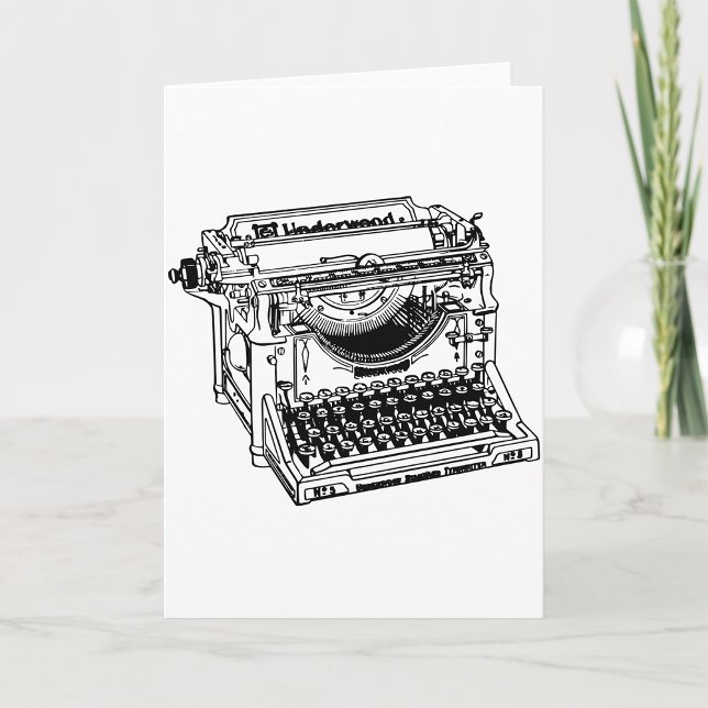 Cartes de voeux de vieille machine à écrire (Créateur téléchargé)