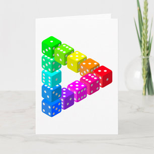 Cartes de voeux Dice Triangle