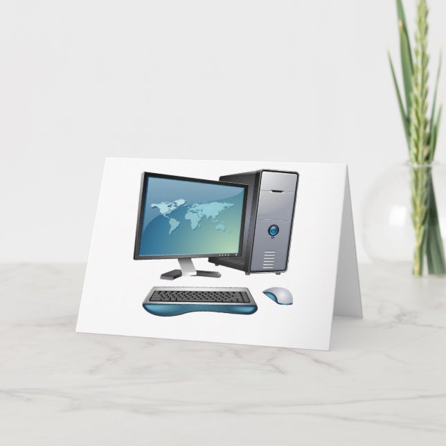 Cartes de voeux d'ordinateur de bureau (Devant)