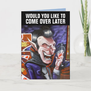 CARTES DE VOEUX DRACULA DRÔLES D'HALLOWEEN