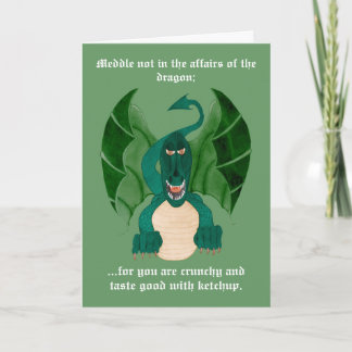 Cartes de voeux drôles de dragon