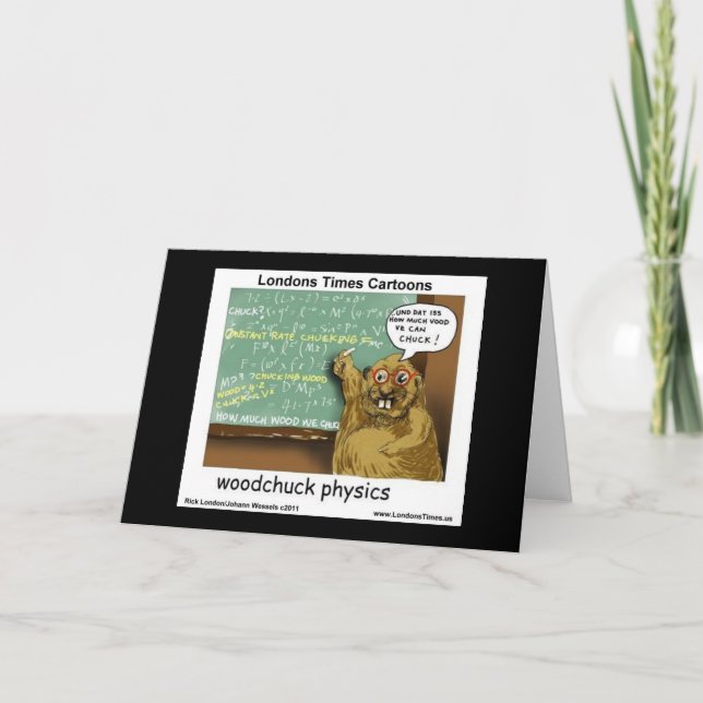Cartes de vœux drôles de physique de marmotte (Devant)
