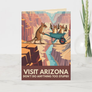 Cartes de vœux drôles de visite d'Arizona