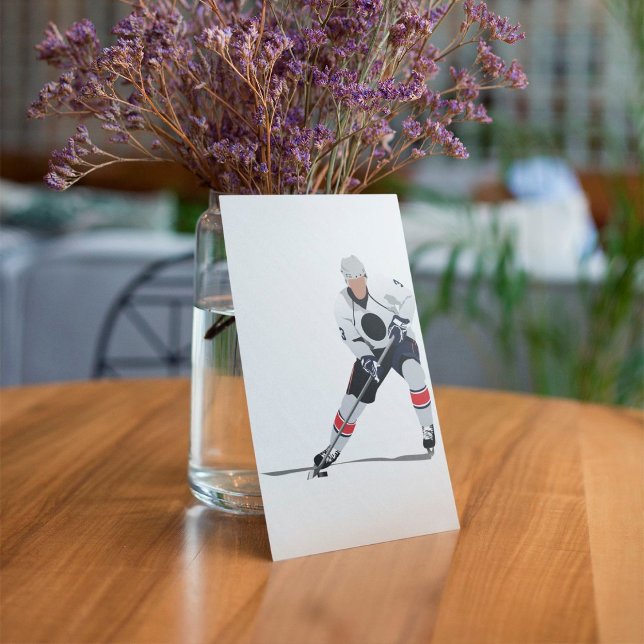 Cartes de voeux du joueur de hockey sur glace (Créateur téléchargé)