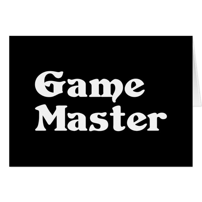 Cartes de voeux du maître de jeu (Devant horizontal)