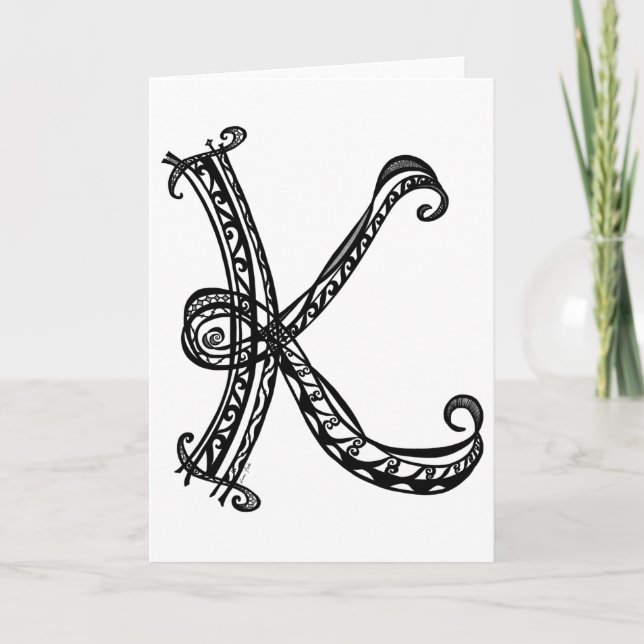 Cartes de voeux du monogramme K (Devant)