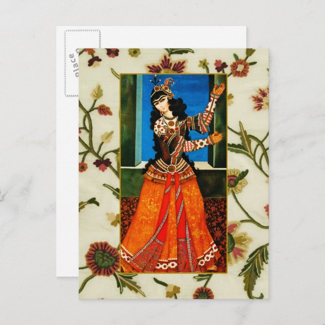 Cartes de vœux du Nouvel An persan Nowruz Mubarak (Devant / Derrière)