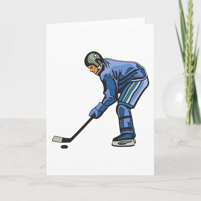 Cartes de voeux du temps de hockey sur glace (Créateur téléchargé)
