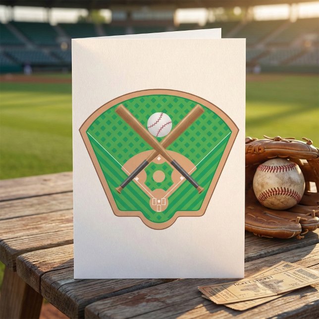Cartes de voeux du terrain de baseball (Créateur téléchargé)