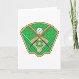 Cartes de voeux du terrain de baseball