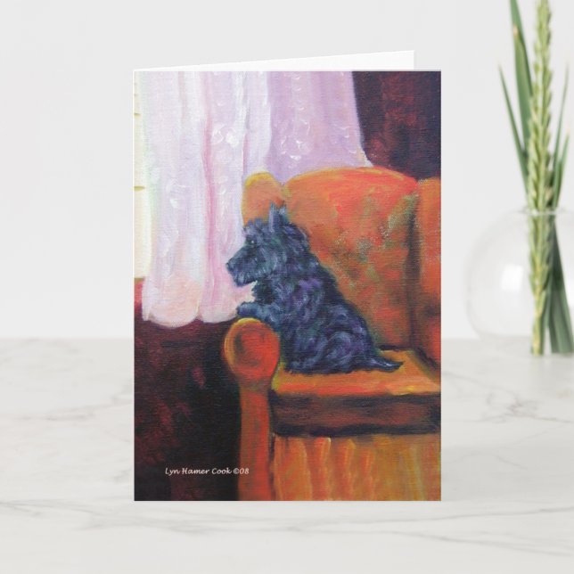 Cartes de voeux écossaises Terrier (Devant)