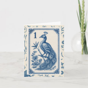 Cartes de vœux élégantes Birdy Bam Mah Jongg
