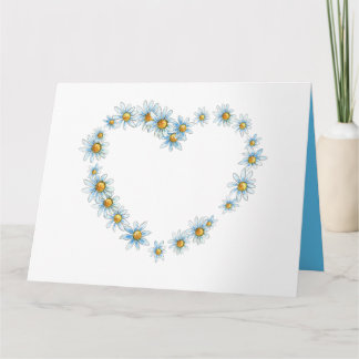 Cartes de voeux élégantes Coeurs et Fleurs