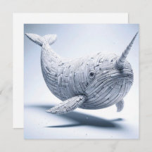 Cartes de voeux en papier Narwhal Rolled Magazine