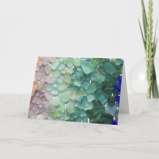 Cartes de voeux en verre de mer vide (Devant)