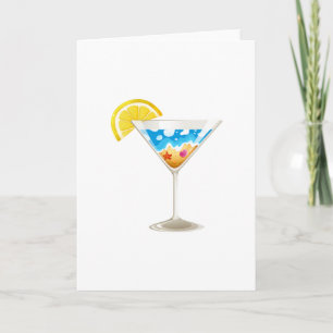 Cartes de voeux Été Vin Verre