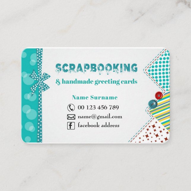 Cartes de voeux faites main et scrapbooking (Devant)