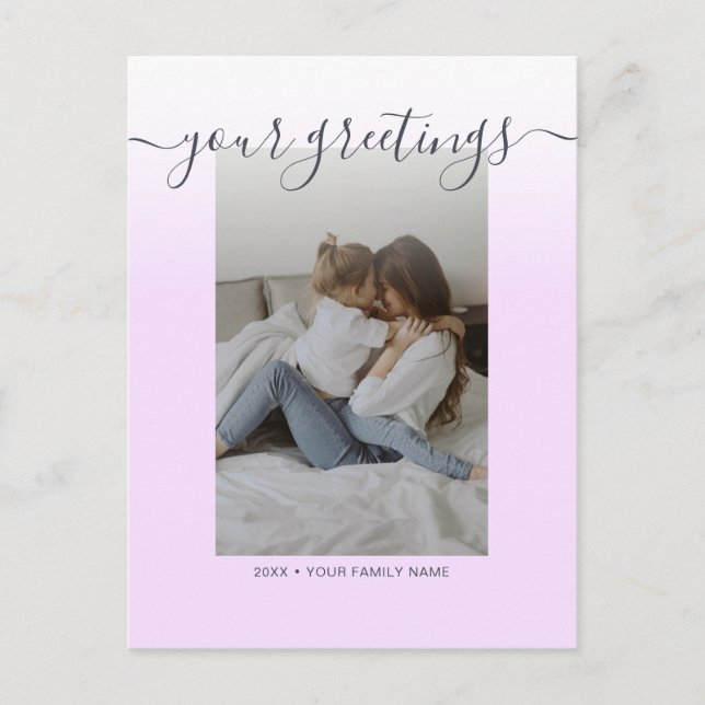 Cartes de vœux familiales avec un script simple et (Devant)