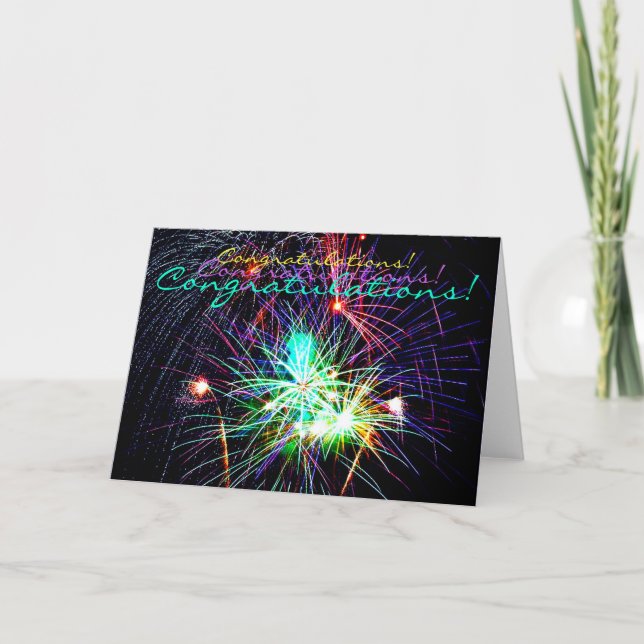Cartes de voeux Fireworks (Devant)
