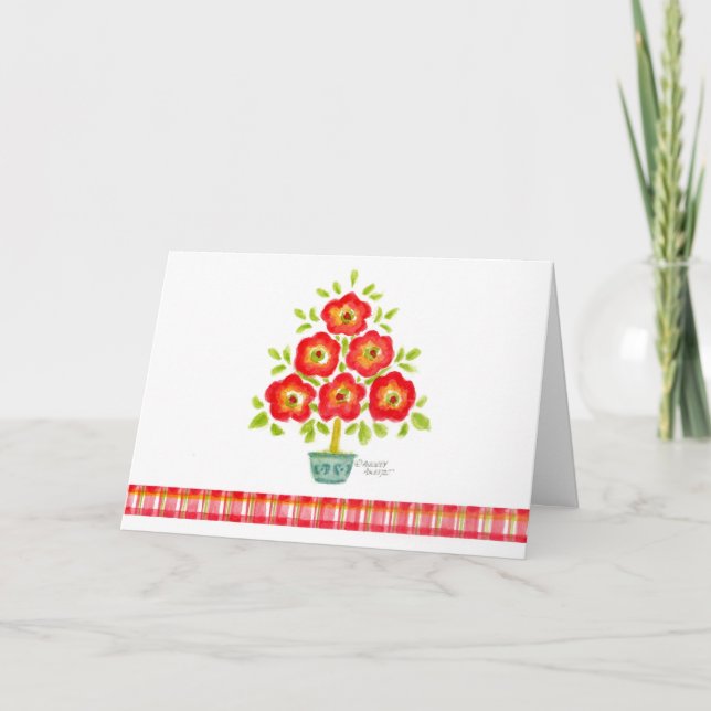 Cartes de voeux Flower Christmas Tree (Devant)
