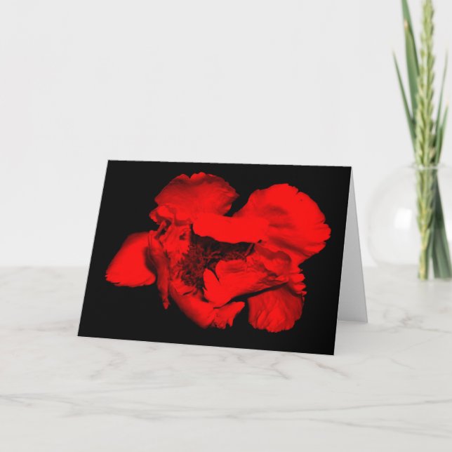 Cartes de voeux foncées de fleur (Devant)