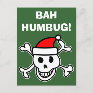 Cartes de voeux fumistes de Noël de crâne de Bah