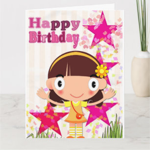 Cartes de vœux géantes pour filles cool