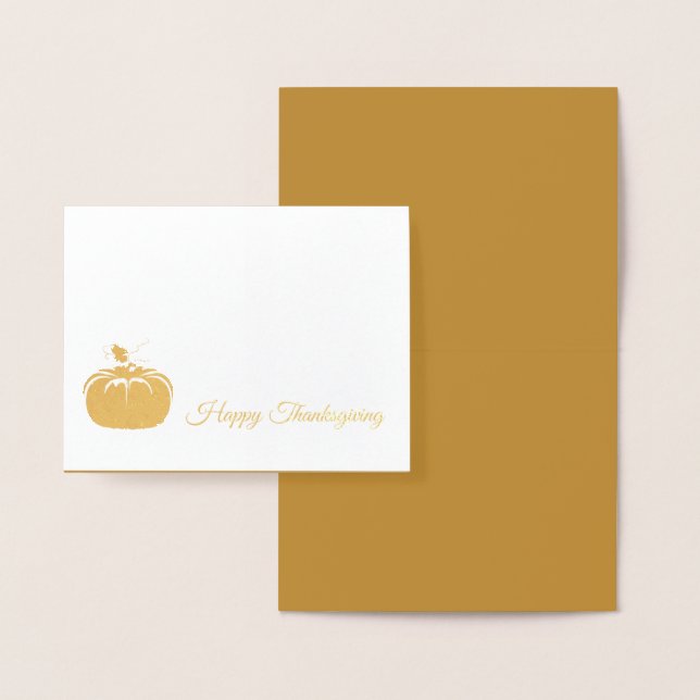 Cartes de voeux-Gold Foil-Thanksgiving (Affichage)