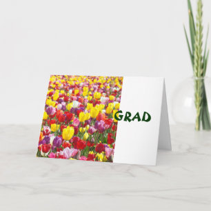 Cartes de vœux GRAD Félicitations Tulipe Fleurs