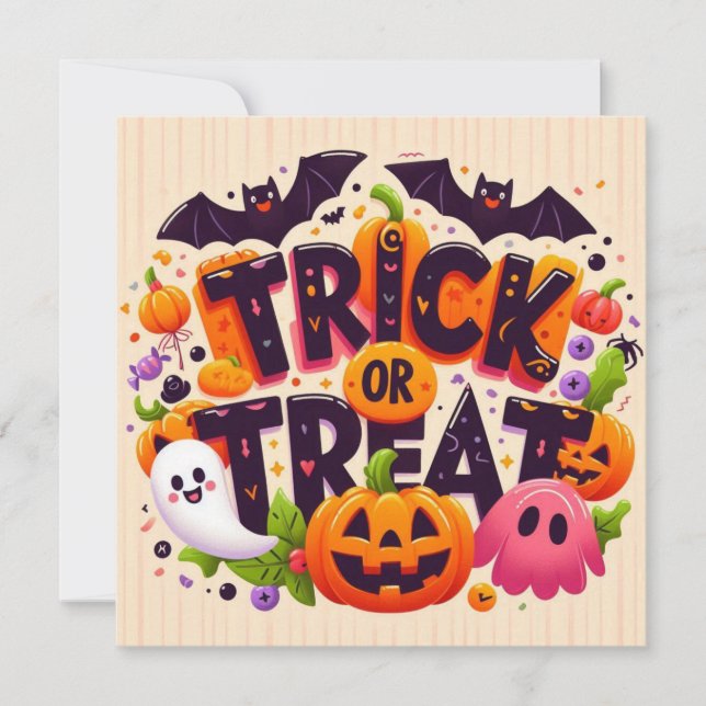 Cartes de vœux Halloween  (Devant)