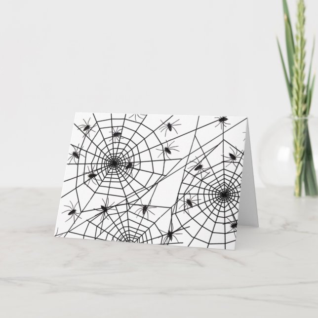 Cartes de vœux Halloween Araignées et Toiles (Devant)