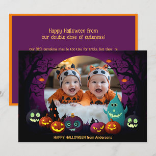 Cartes de vœux Halloween avec photo personnalisée