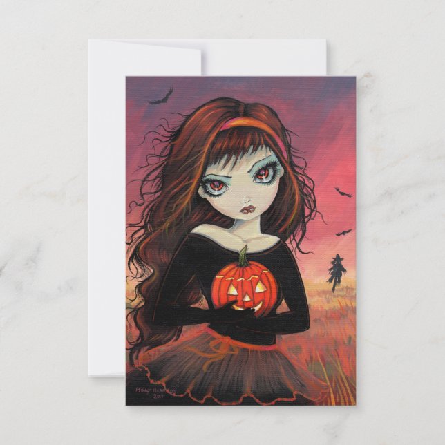 Cartes de vœux Halloween Feu d'Automne (Devant)
