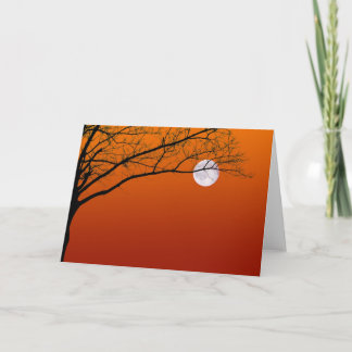 Cartes de voeux Halloween Pleine lune